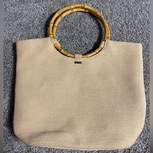 Columbia Tote Bag with Bamboo Handles